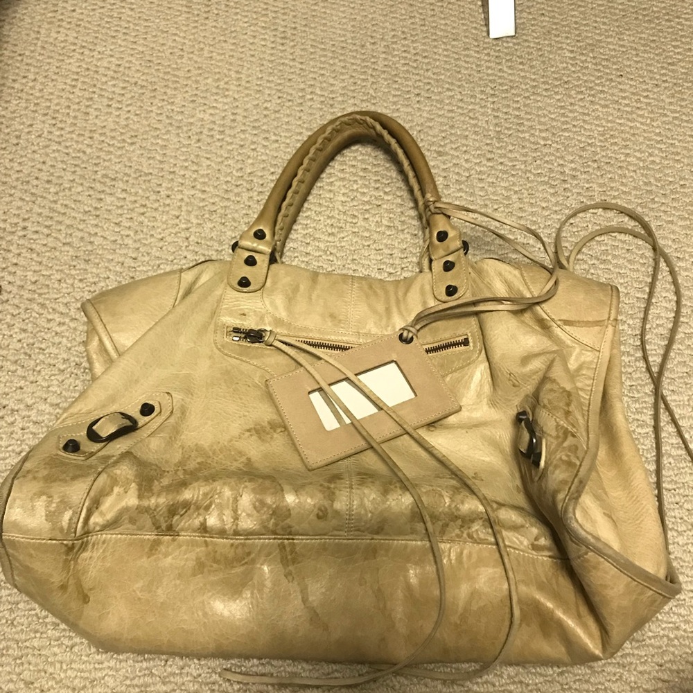 Balenciaga beige large tote
